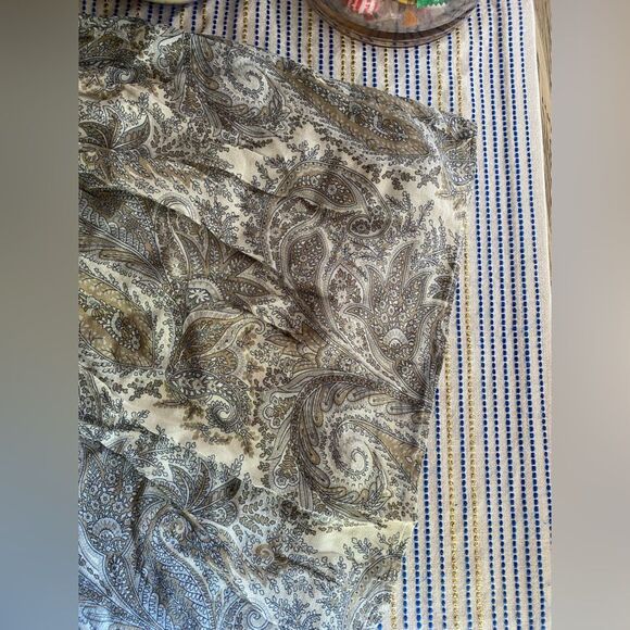 Diesel Black Gold Min Dress Gray Relaxed Paisley Peasant Bohemian Made Italy 38 - Picture 7 of 10